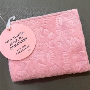 Pink Travel Jewelry Organizer
